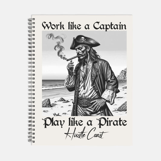 Work like a Captain Notebook Hardcover Spiral 8.5 x 11